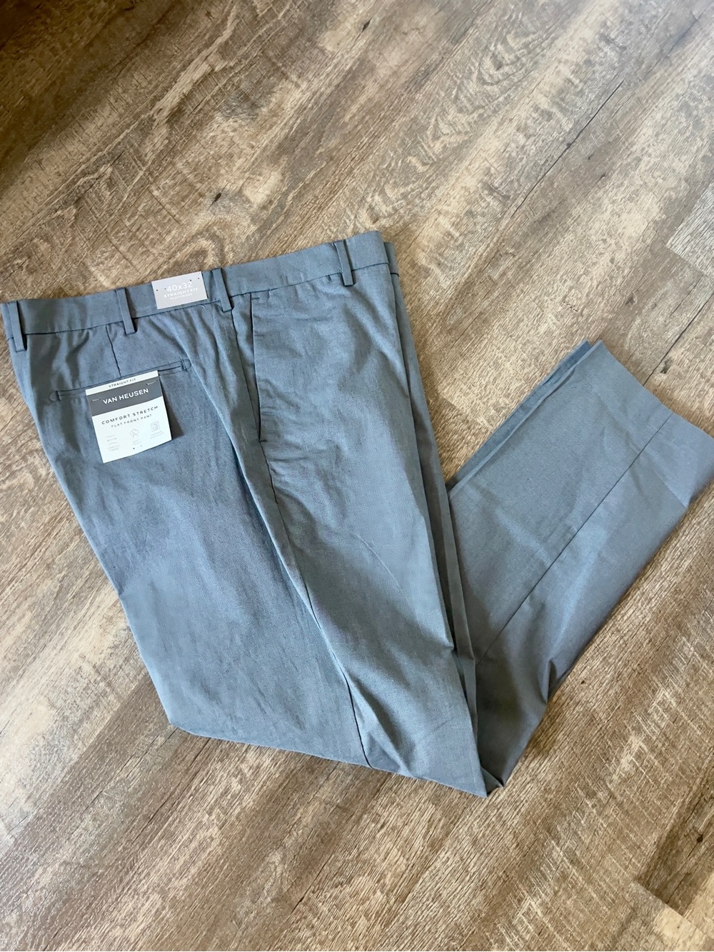 Van Heusen Essential Melange Flat‎ Front Dobby Pant-Size 40x32